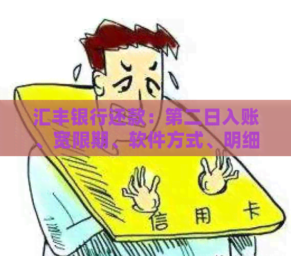 汇丰银行还款：第二日入账、宽限期、软件方式、明细查询及渠道。