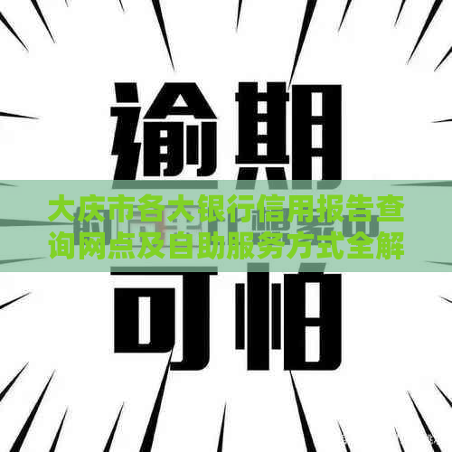 大庆市各大银行信用报告查询网点及自助服务方式全解析