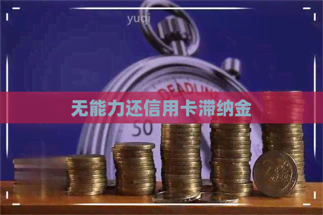 无能力还信用卡滞纳金