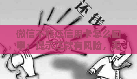 微信不能还信用卡怎么回事：提示还款有风险，无法完成还款。