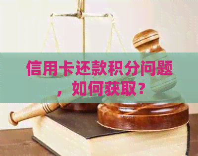 信用卡还款积分问题，如何获取？