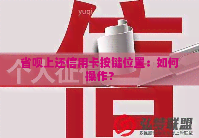 省呗上还信用卡按键位置：如何操作？