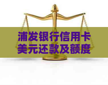 浦发银行信用卡美元还款及额度使用兑换人民币全攻略