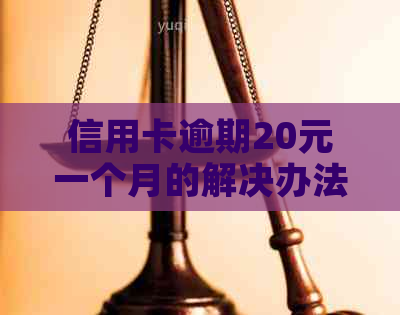 信用卡逾期20元一个月的解决办法和后果资讯