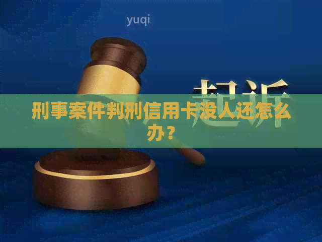 刑事案件判刑信用卡没人还怎么办？