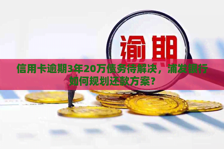 信用卡逾期3年20万债务待解决，浦发银行如何规划还款方案？