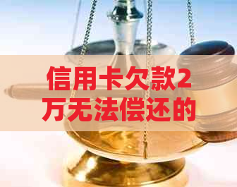 信用卡欠款2万无法偿还的应对策略