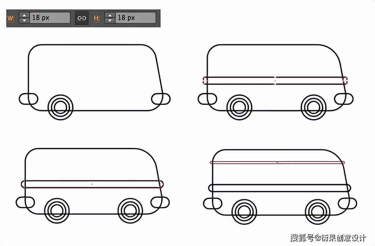 ai怎么画汽车：不同尺寸窗户、小汽车绘制与模型制作全解析