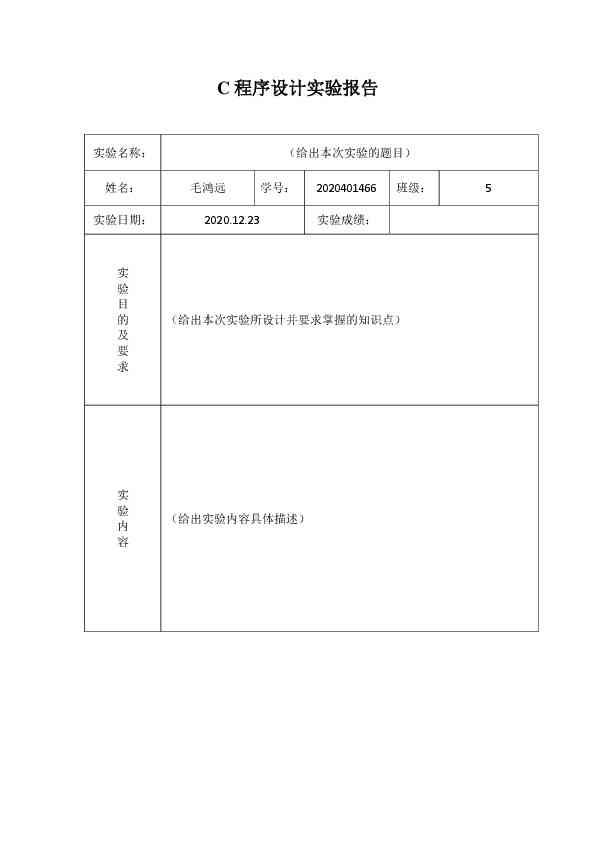 ai软件实验报告模板免费安装手机版官网PC版