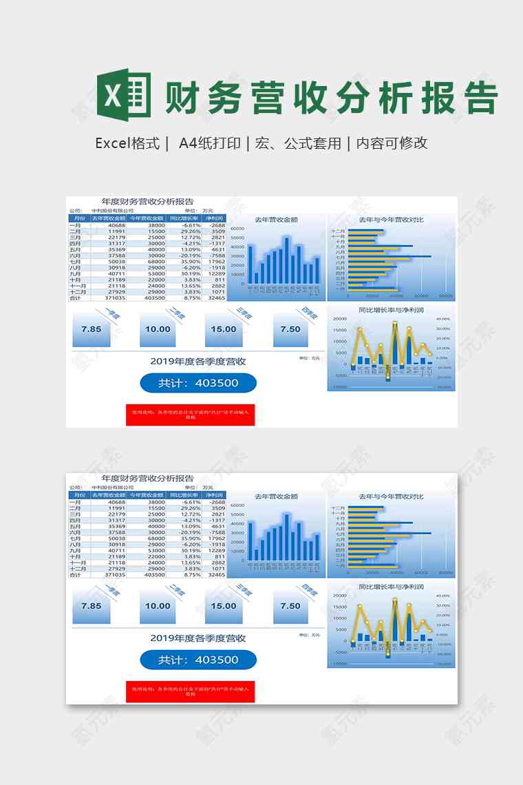 财务数据年度汇总报告