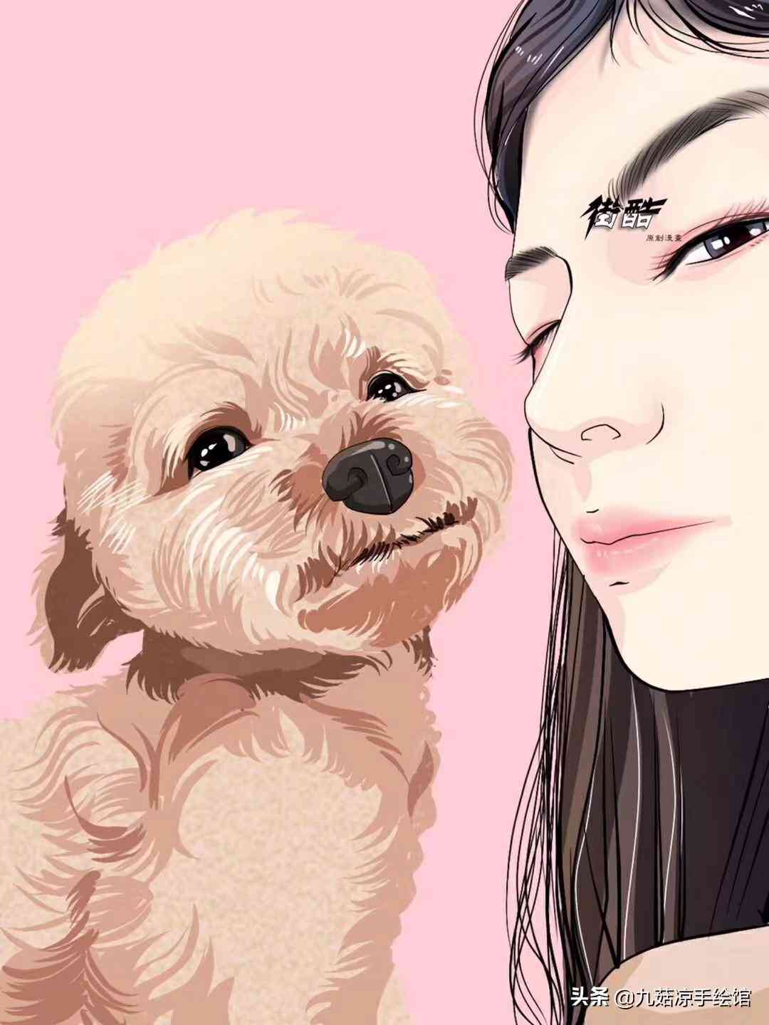 犬可爱手绘：手绘头像与画作集锦