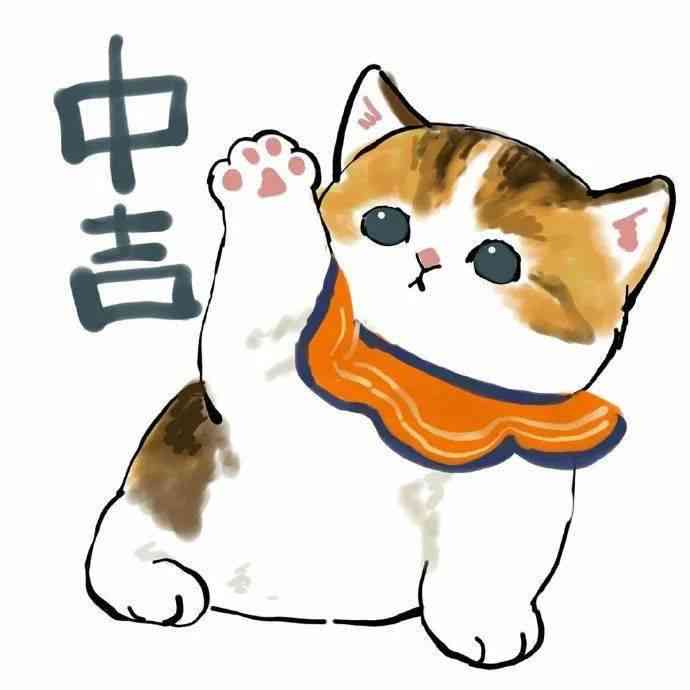 卡通猫咪插画：里的可爱爱猫形象