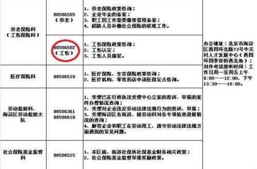 广西南市工伤认定服务指南：南市人力资源社会保障局服务热线及地址