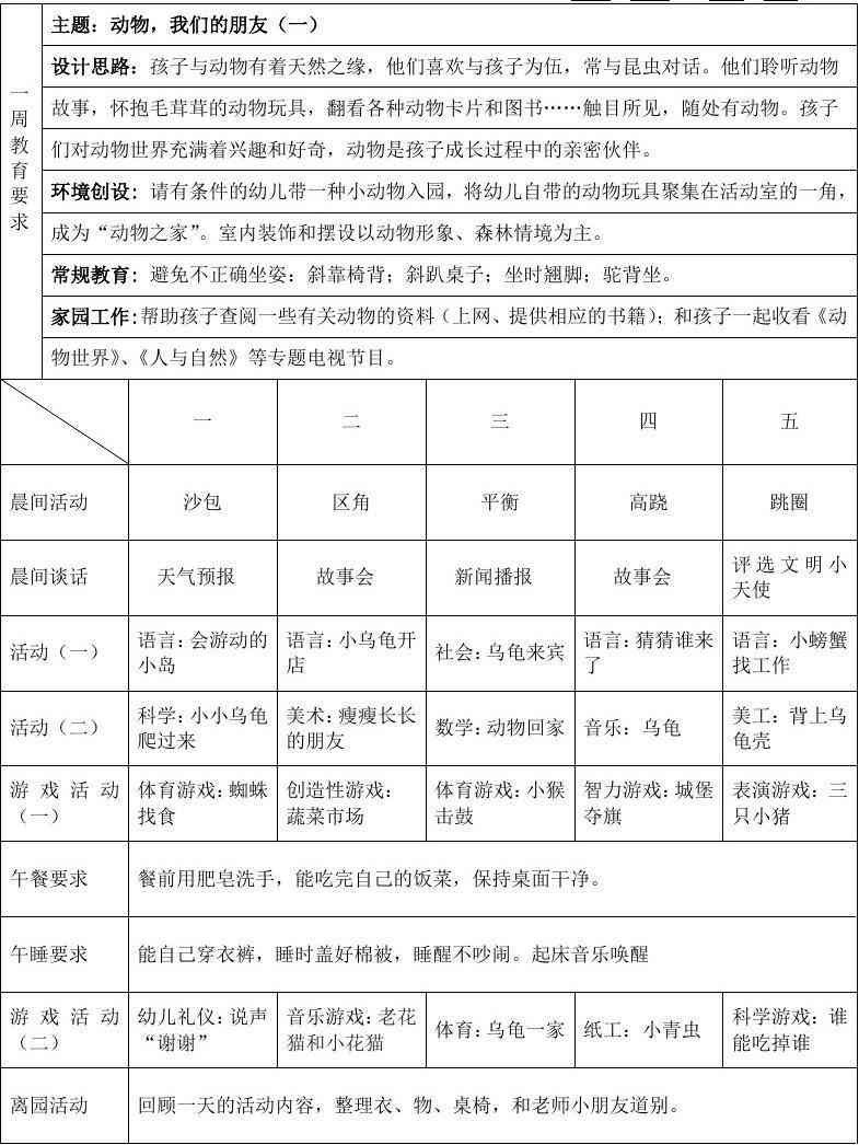 幼儿小班：我们的孩子学之旅——精选动物主题教案与范文集锦