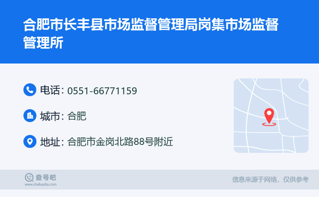 合肥市长丰县工商局地址与地图：市场监管理部门详细地址及联系电话指南