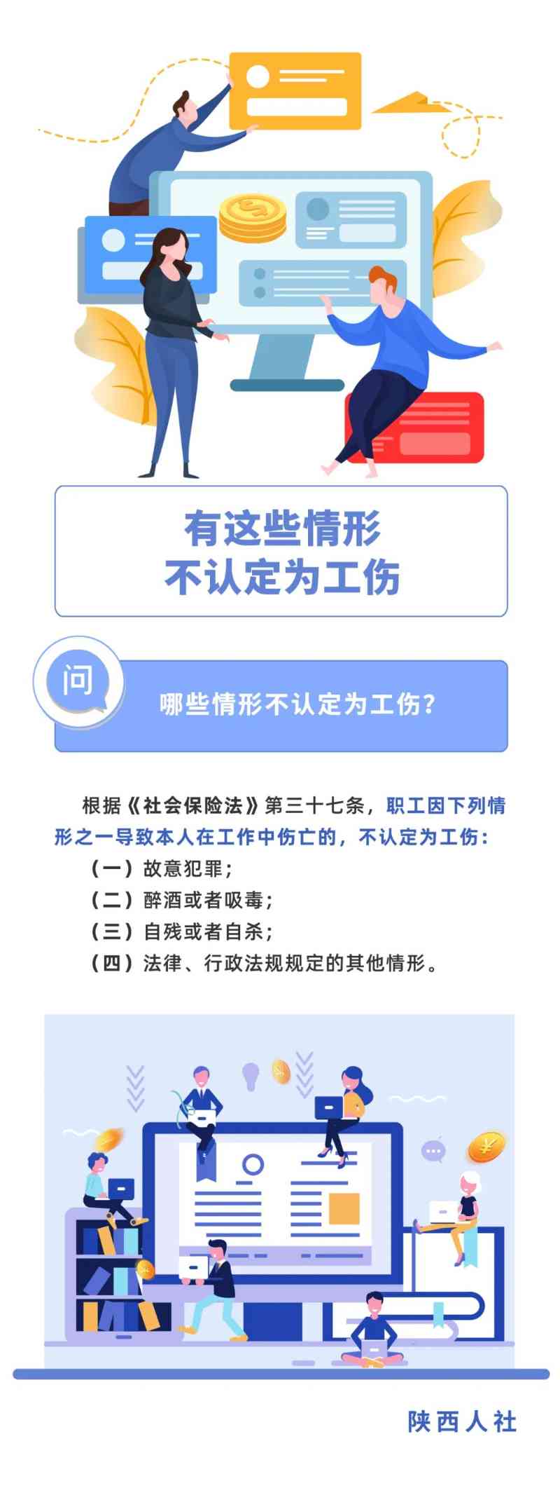 认定为工伤的情形排查：下列哪些情形不能认定为工伤