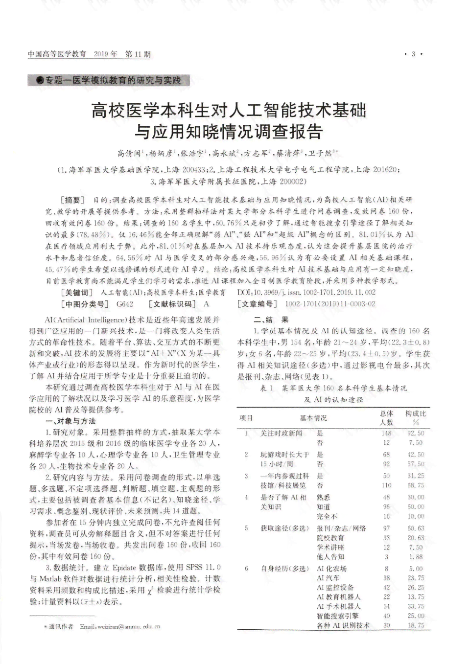 关于大学生使用AI的调查报告：包含使用情况、问卷调查及总结分析