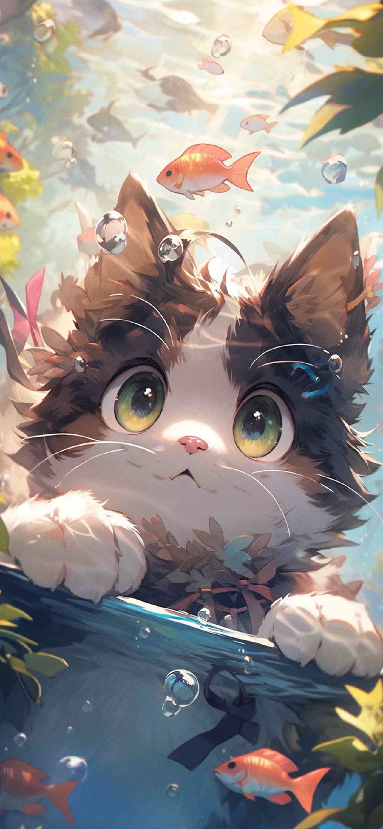 猫咪绘画：二次元AI创作双猫馨互动画卷