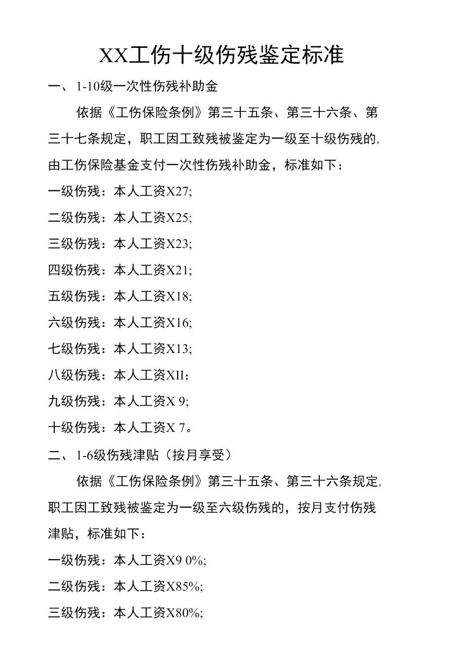 工伤等级判定标准：十级工伤的详细定义与判定条件解析