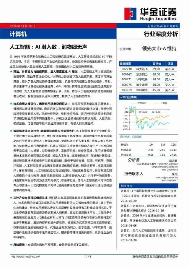 Ai行业报告分析模板