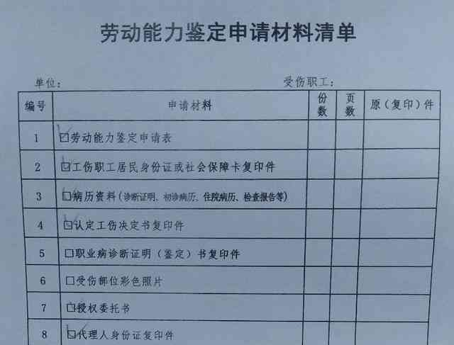 工伤认定单位必备：关键证据材料清单及提交指南