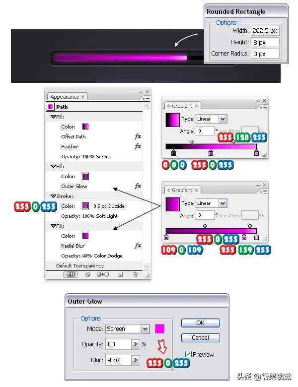 AI字体特效教程：详解如何制作多种字体发光效果与实用技巧