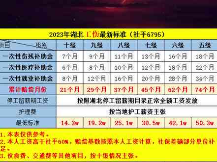 肃省工伤认定标准及赔偿：2023年赔偿金额一览表