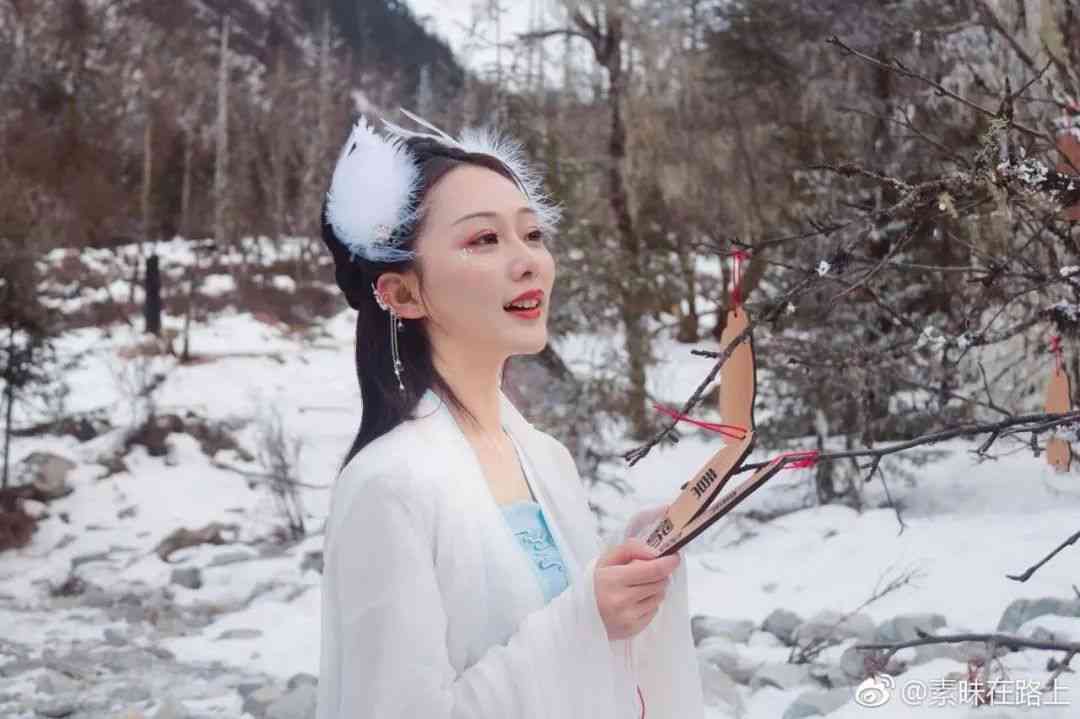 汉服雪景ai文案