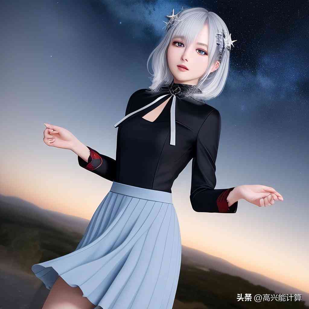 二次元ai绘画美女文案