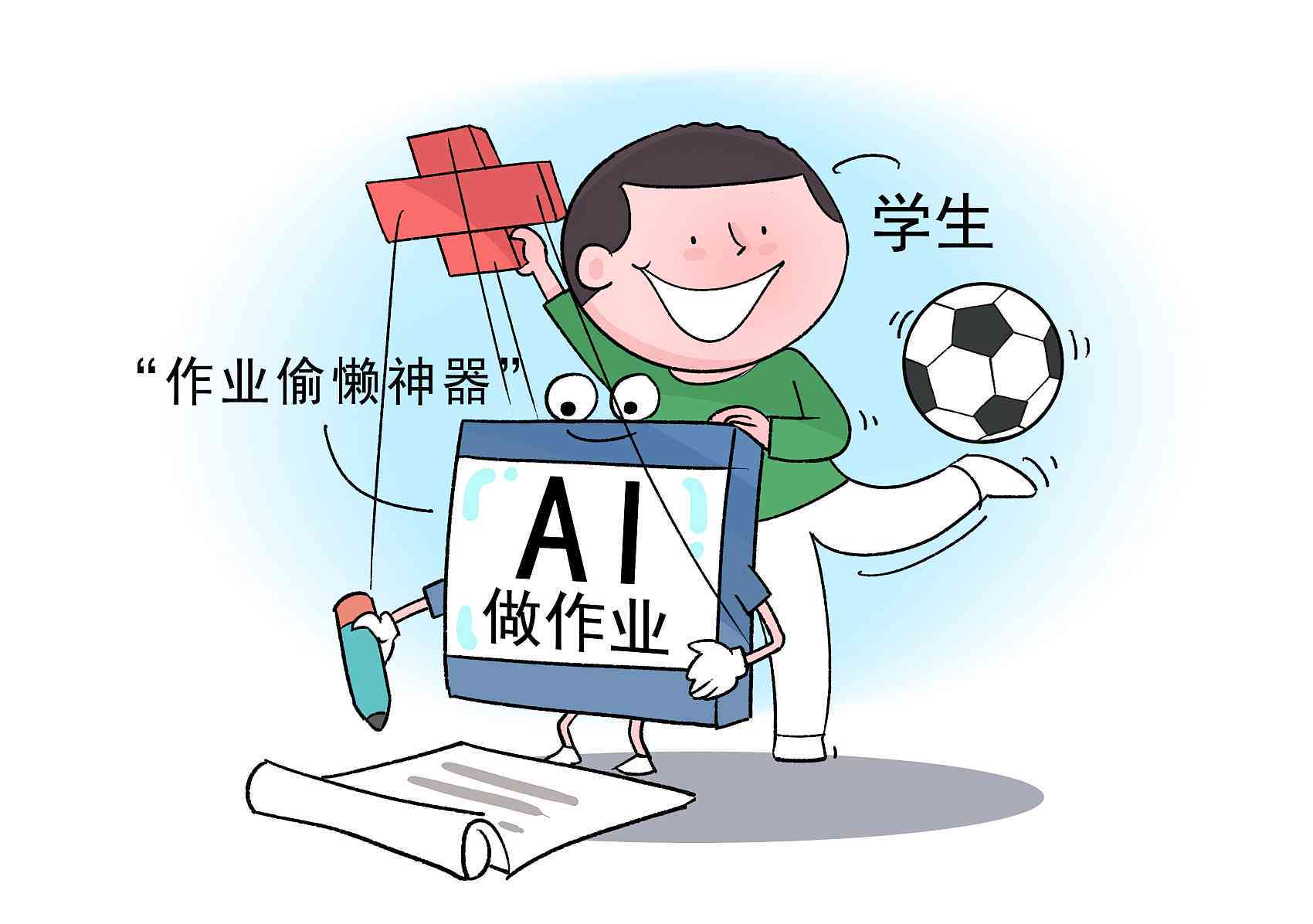 ai画中国小学生写作业